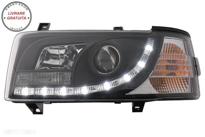 Faruri LED DRL VW Transporter T4 (1990-2003) Negru- livrare gratuita - 2