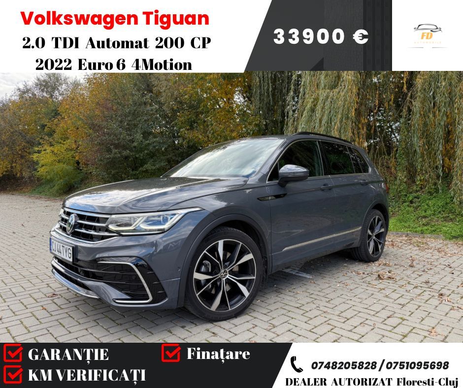 Volkswagen Tiguan II [2016 - Prezent] 2.0 TDI SCR 4MOTION DSG R-Line 2022