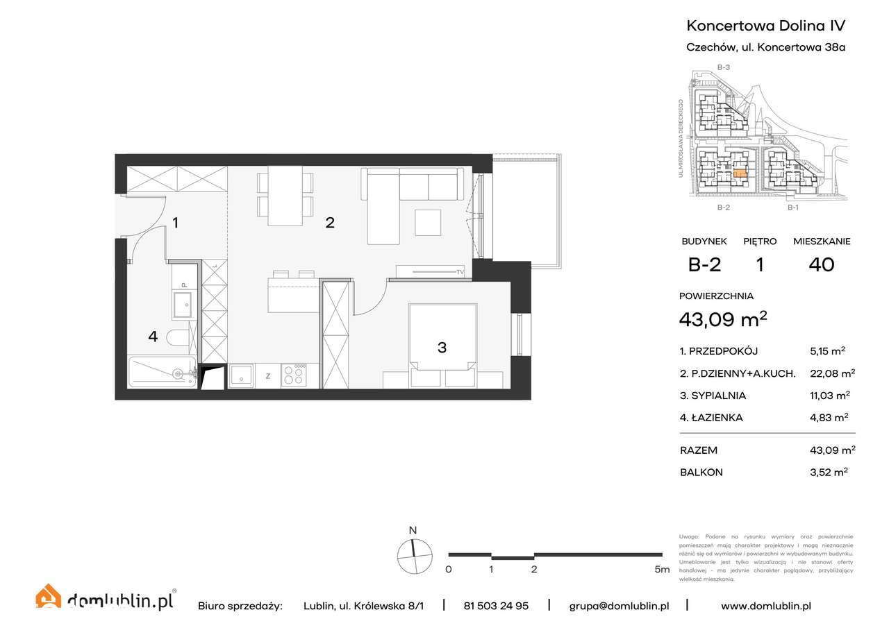 Osiedle Koncertowa Dolina | mieszkanie 2-pok. | 40 - Pełny obrazek: 2/9