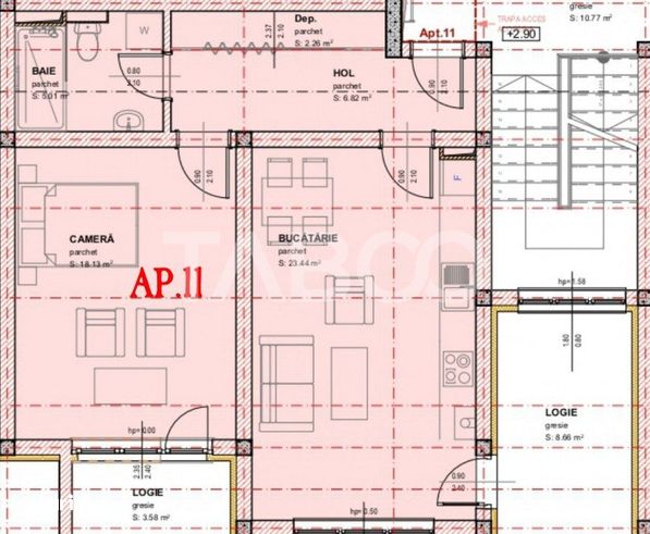 Apartament de vanzare 2 camere decomandate 52mpu 2 logii loc parcare-5