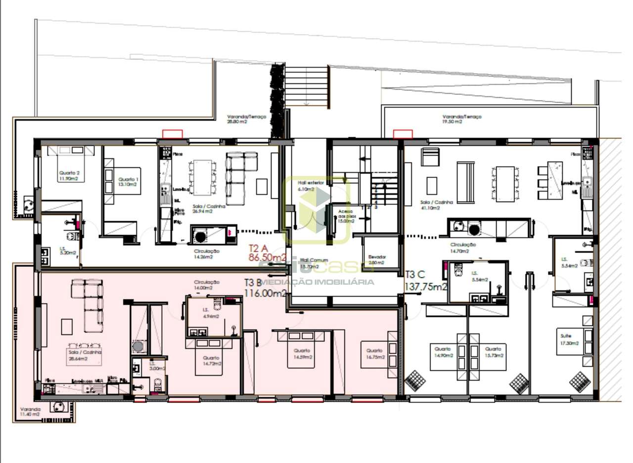 Apartamento T3 Novo-6
