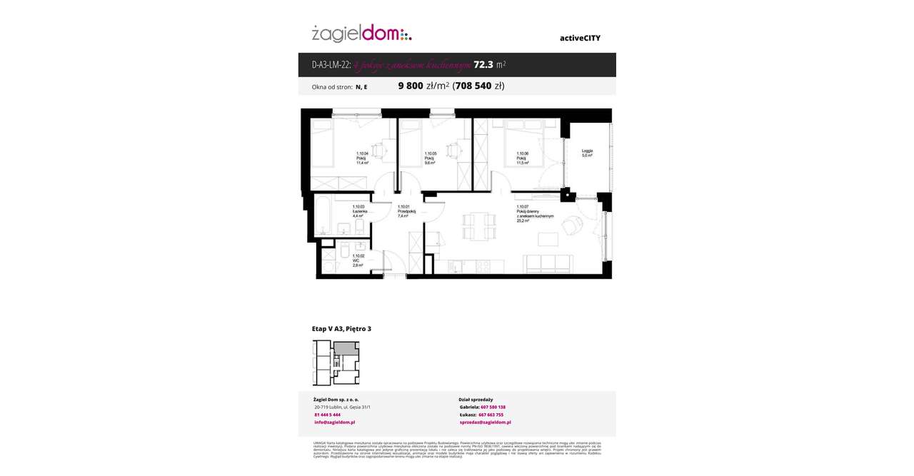 Active City etap V | mieszkanie 4-pok. | A3_3_22 - Pełny obrazek: 2/7