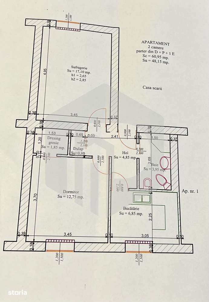 Apartament 2 camere renovat/ Decomandat+ Pivniță 16 mp-Turnisor-Metro-4