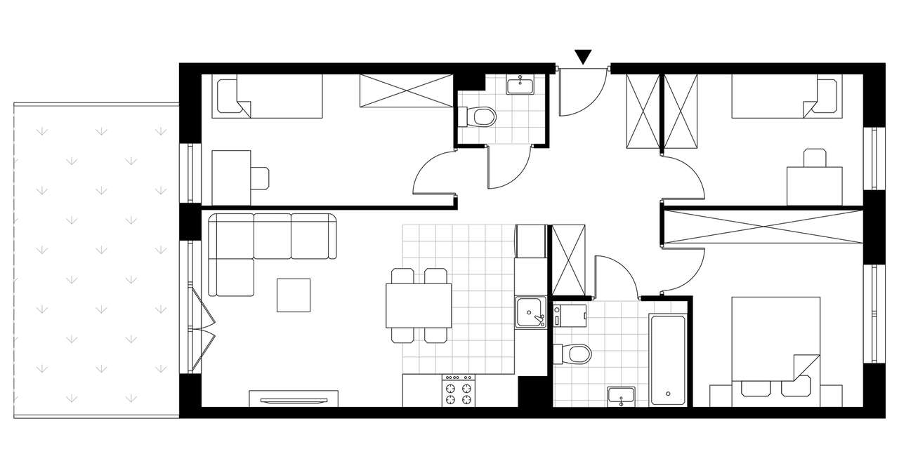 4-pokojowe mieszkanie 68m2 + ogródek Bezpośrednio - Pełny obrazek: 3/8