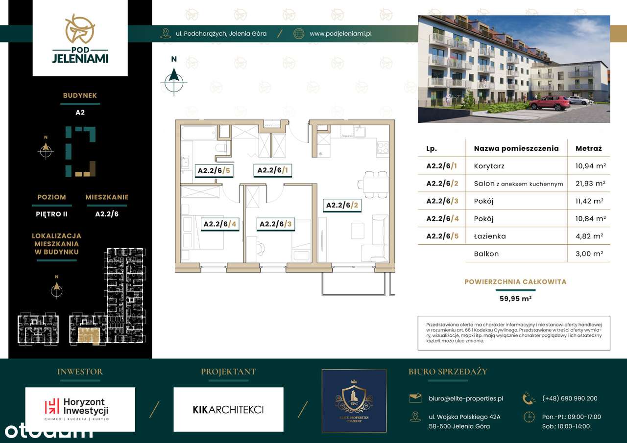 Pod Jeleniami | mieszkanie 3-pok. | A2.1/6 - Pełny obrazek: 2/9