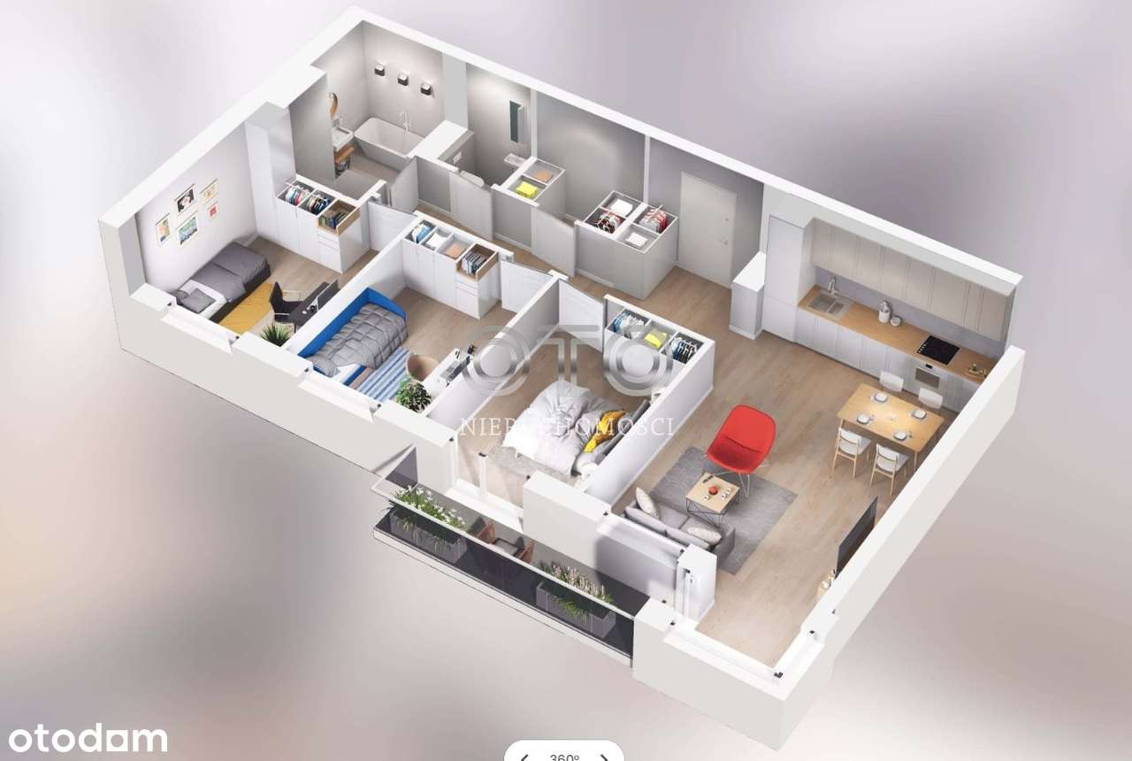 Gotowe od zaraz/ 4-pokoje z balkonem i garderobą - Pełny obrazek: 4/5