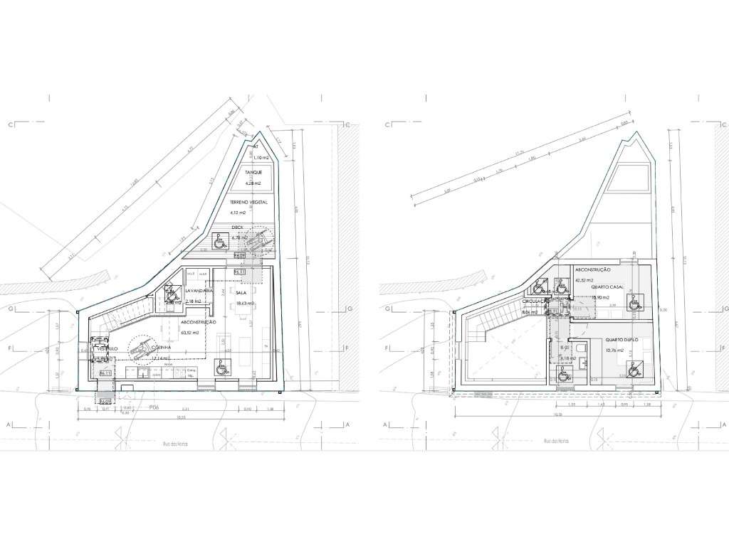 Arrecadação / Adega com projeto de arquitetura para moradia T2, Cab... - Grande imagem: 4/25