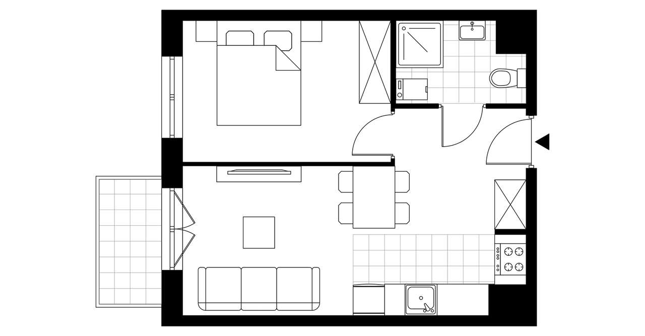 2-pokojowe mieszkanie 35m2 + balkon Bez Prowizji - Pełny obrazek: 4/9