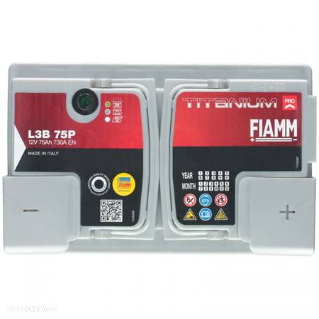 Akumulator FIAMM Titanium PRO L3B 75P 75Ah 730A - 5