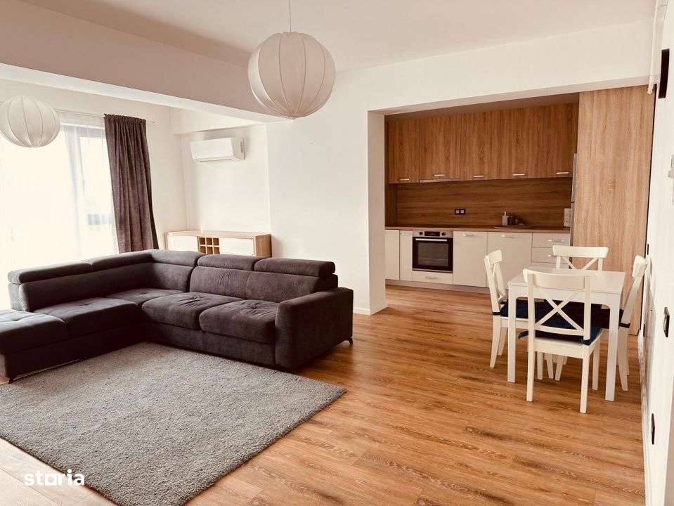 Apartament mobilat cu vedere lac Sisesti Metrou Straulesti 4'