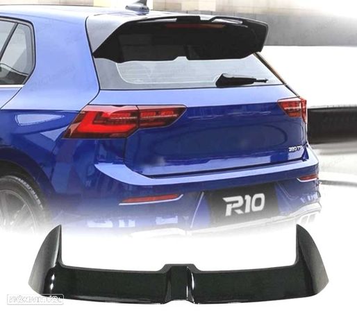 AILERON SPOILER PARA VOLKSWAGEN VW GOLF 8 R LINE 20- PRETO BRILLANTE - 1