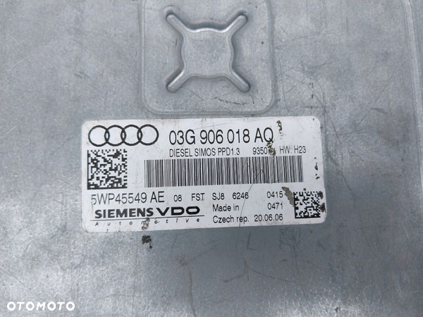 Sterownik silnika Audi A4 B7 03G906018AQ - 16