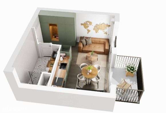 3 - pokojowe mieszkanie, lokal inwestycyjny, Jeżyce - Pełny obrazek: 2/8