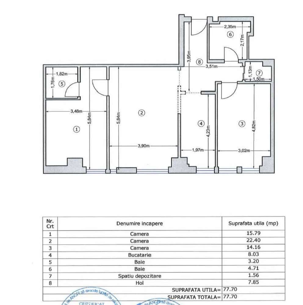 Vânzare apartament 3 camere cu parcare subterană Moghioros Park - Imagine principală: 5/6