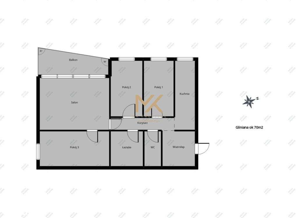 Mieszkanie 4 pokoje | Krzyki | Gliniana-14