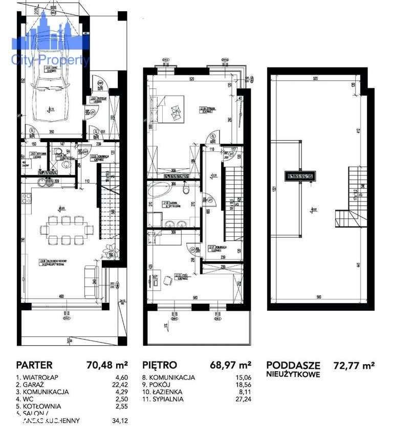 Bliźniak z garażem i ogródkiem od południa-15