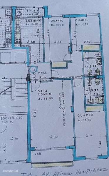 Apartamento T3 na avenida Afonso Henriques - Grande imagem: 4/4