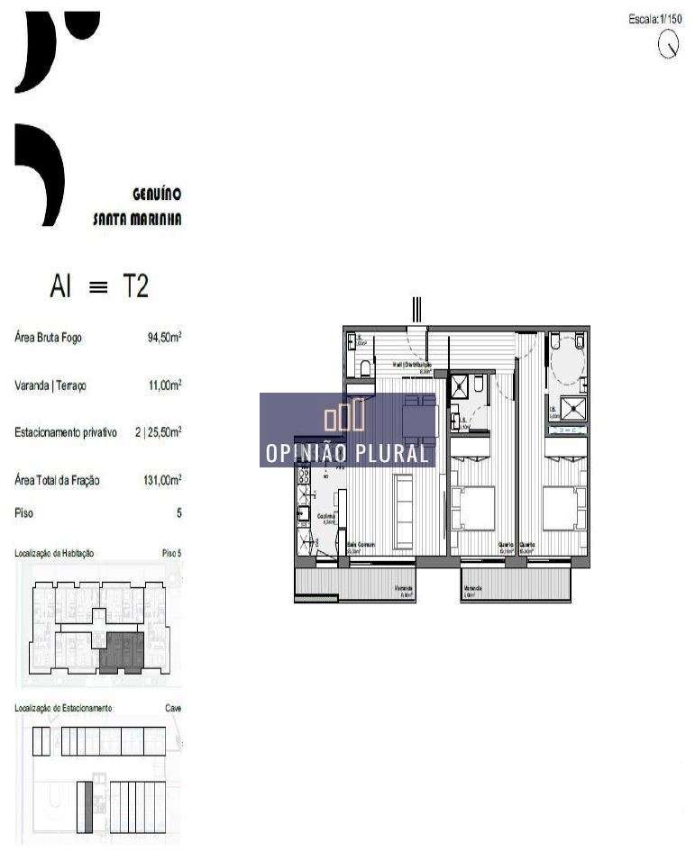 Apartamento Tipologia T2 Novo em Santa Marinha-11