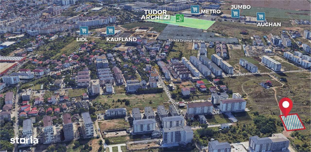 Teren de vanzare 592 mp, zona Grand Arena Mall – Postalionului, Sect.4 - Imagine principală: 4/5