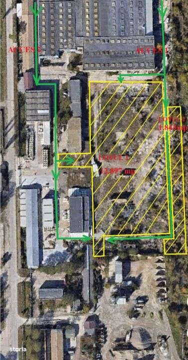 Teren industrial 14.740 mp, de vanzare, autorizatie constr., str Chimi-1