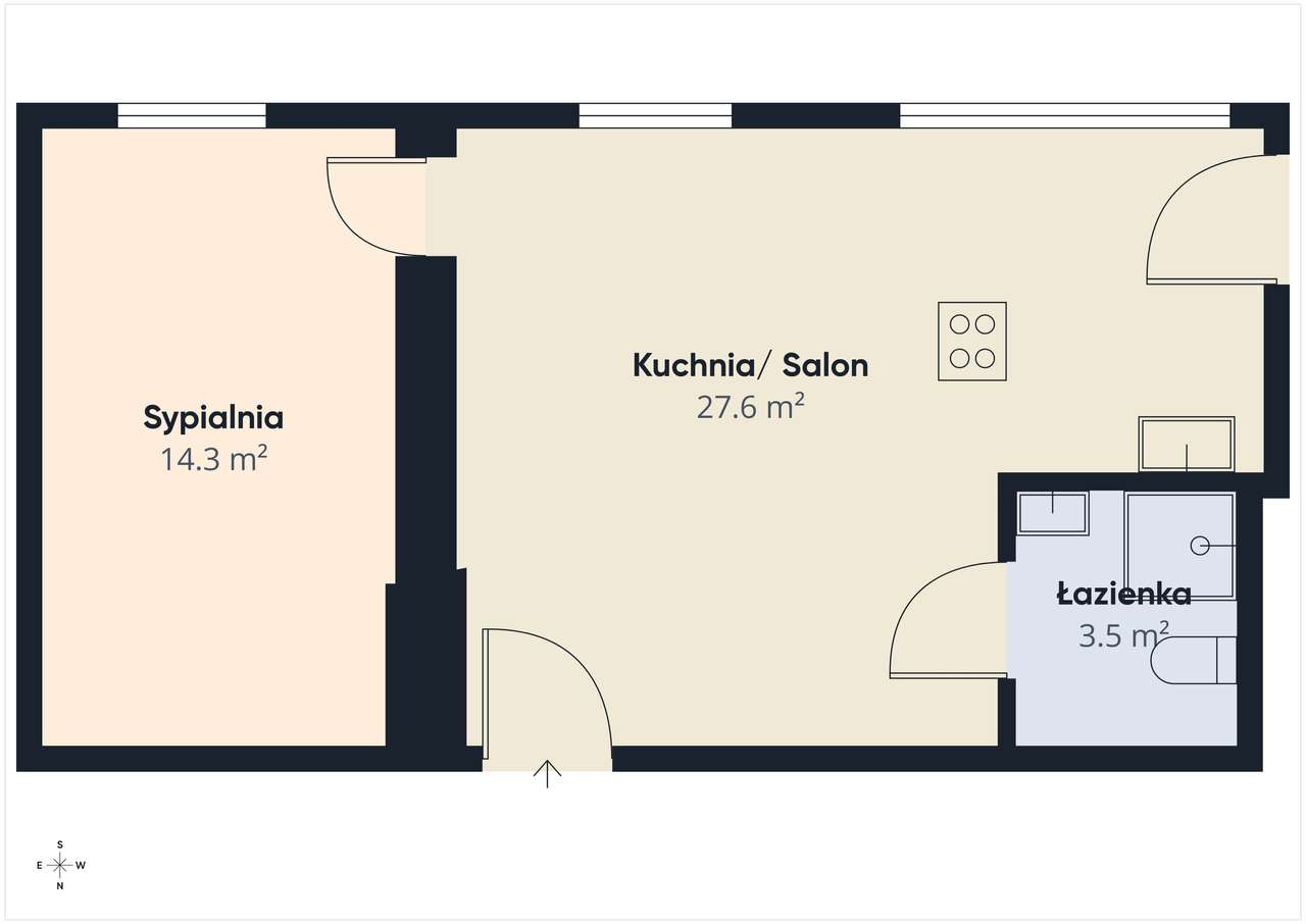 Wyjątkowe 2 pokojowe mieszkanie w kamienicy w Kościanie-12