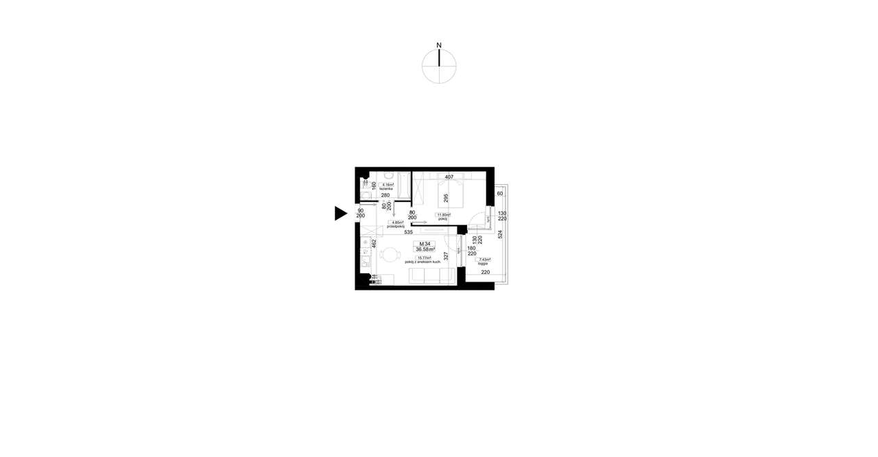 Kalaminta | mieszkanie 2-pok. | 34_3 - Pełny obrazek: 2/5