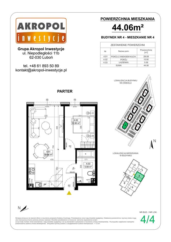 Środa ul. Strzelecka | mieszkanie 2-pok. | 4_M04 - Pełny obrazek: 2/4