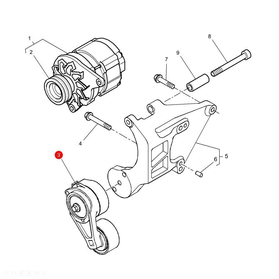 Napinacz paska Massey Ferguson 4227209M91 JAG - 4