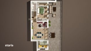 Apartament 2 camere + terasa 50 mp, cu CF, Imobil nou, Parcul Poligon