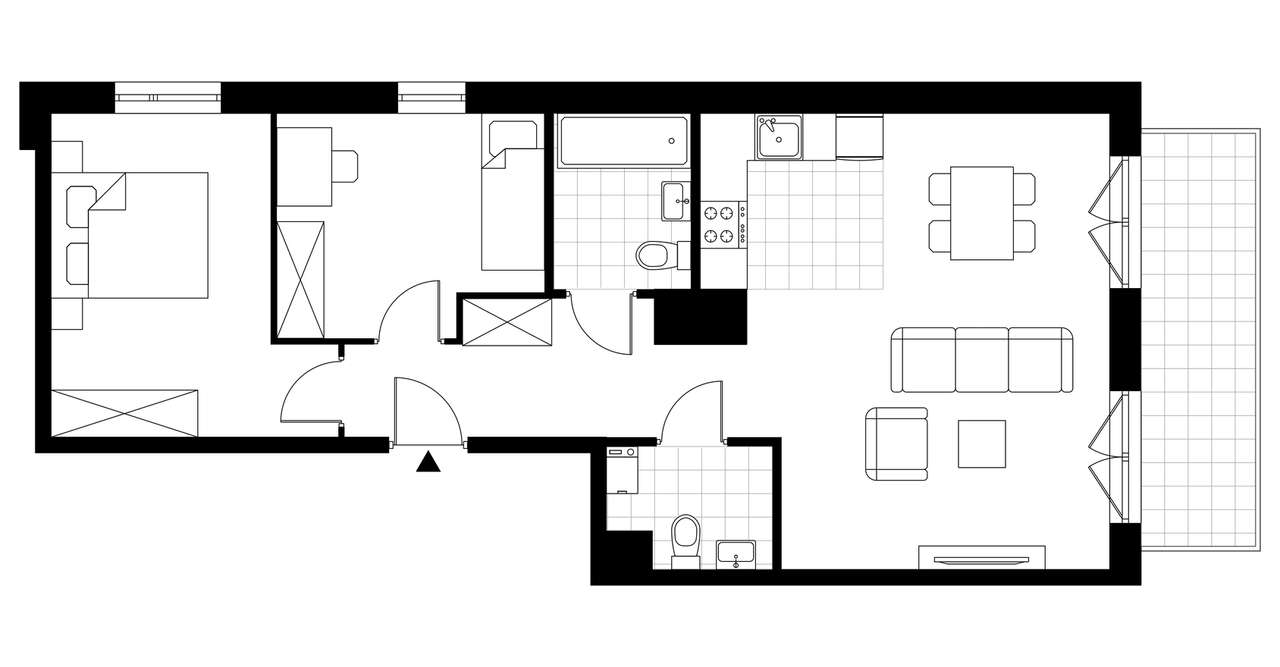 3-pokojowe mieszkanie 68m2 + balkon - Pełny obrazek: 3/8