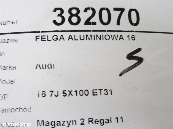 FELGA ALUMINIOWA 16 AUDI - 6