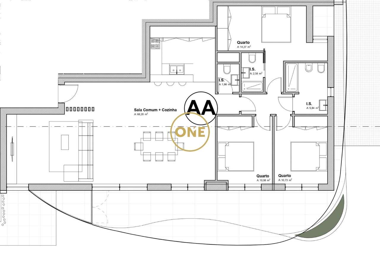 Apartamento T3 de Luxo em Fraião - Grande imagem: 4/36