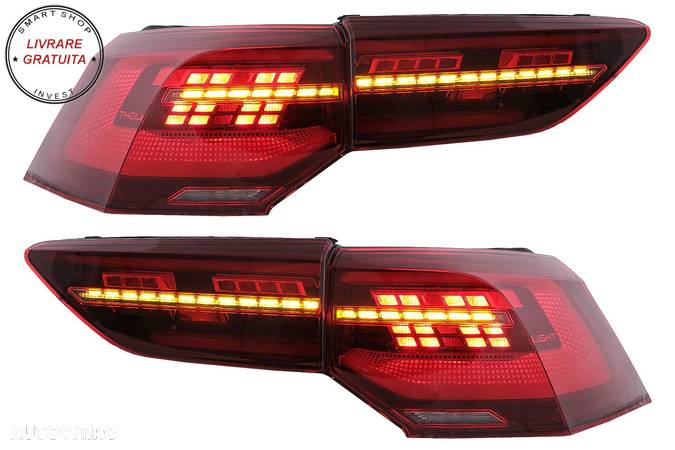 Stopuri Full LED VW Golf VIII Hatchback Mk8 MQB (2020-Up) cu Semnal Dinamic Secven- livrare gratuita - 11