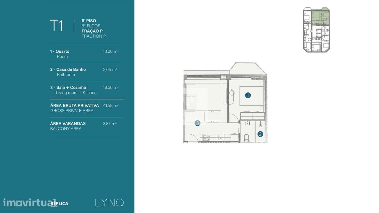 Apartamento T1 Novo com Varanda | Av. da República Vila Nova de Gaia - Grande imagem: 5/17