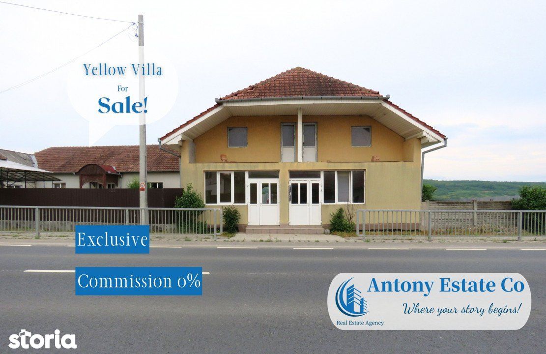 Yellow Villa - Casa, Showroom, Spaţiu Comercial de vanzare, Duşeşti