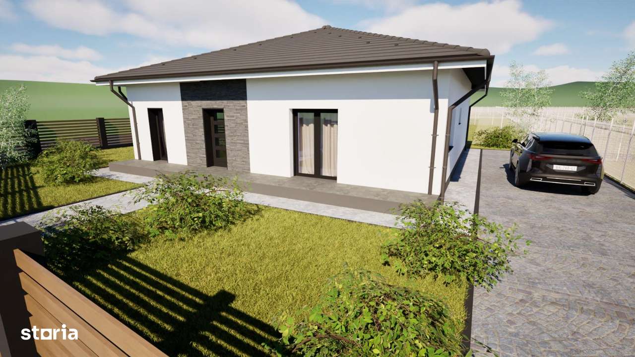 Casa pe un singur nivel, 153 mp,teren 500,perfect drept, Sângeorgiu-0