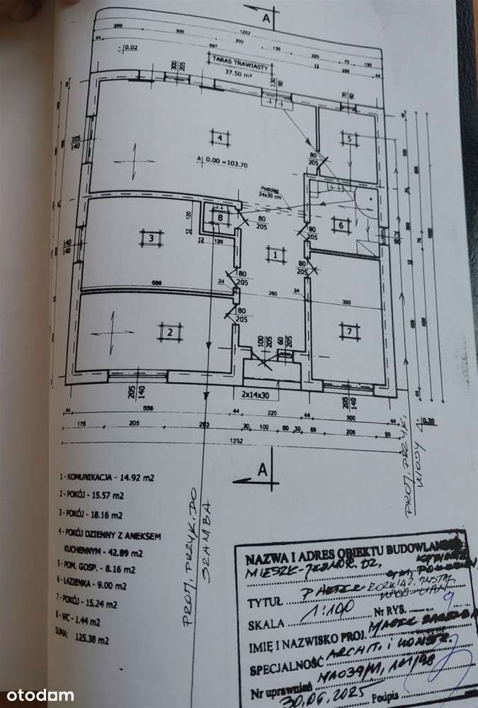 Dom parterowy obok lasu Stan dewelop Działka 1000-13