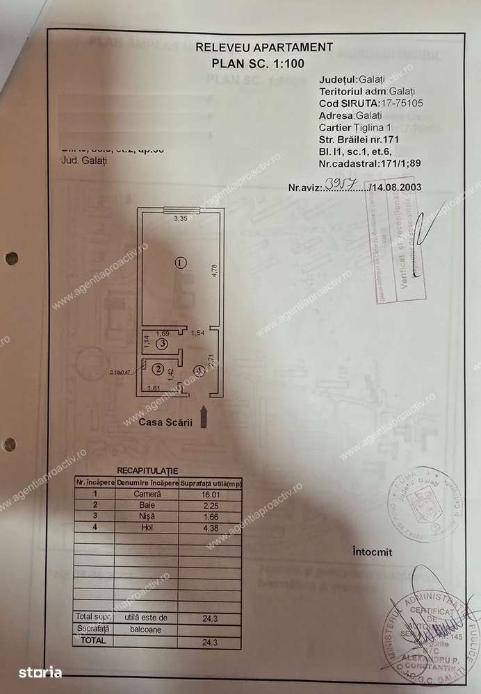 Garsonieră, Țiglina 1, etajul 6, vedere spre Str. Brăilei.-6