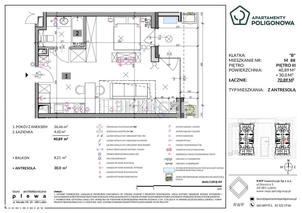 Dwupoziomowy apartament Poligonowa Promocja-1