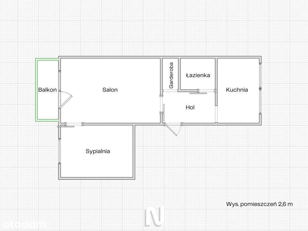 2 pokojowe mieszkanie z balkonem na Teofilowie !-6