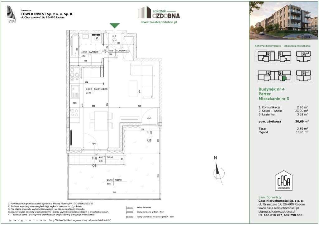 Zakątek Ozdobna kawalerka 2 piętro M13 B4 - Pełny obrazek: 3/8