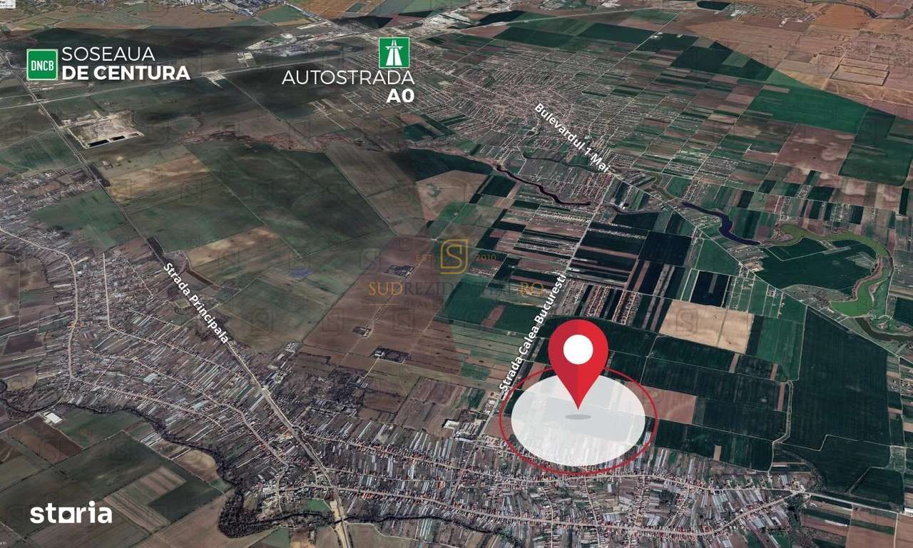 Lot teren intravilan de vanzare, 500 mp, ideal investitie,Comuna Vidra - Imagine principală: 2/11