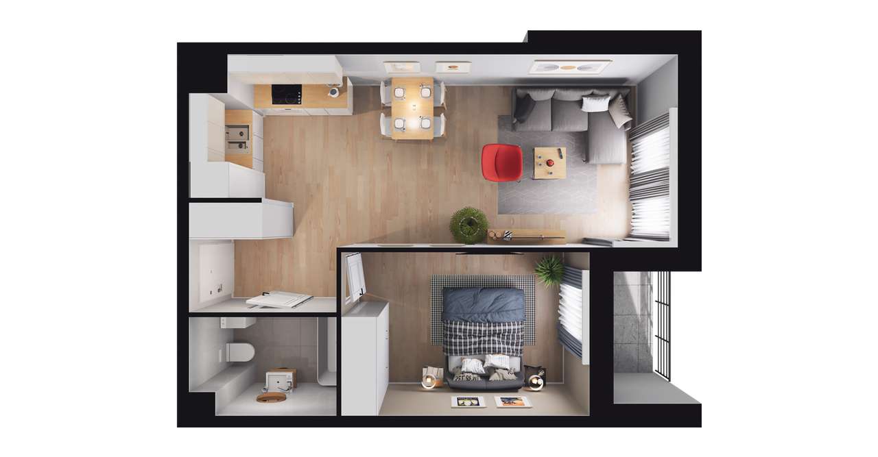 Pilotów 21 | mieszkanie 2-pok. | C/2 - Pełny obrazek: 3/9