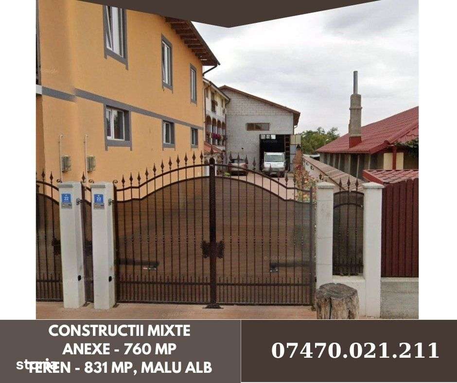 Constructii mixte + Anexe - 760 mp + Teren - 831 mp, Malu Alb-0