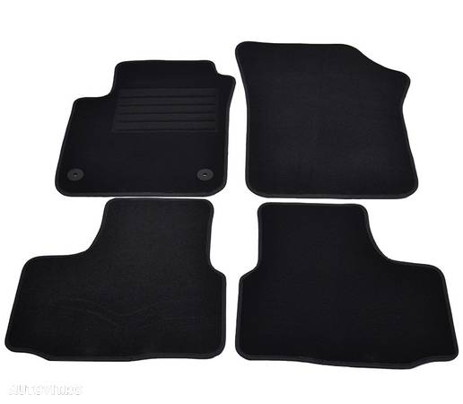 Covorase mocheta Skoda Vw Up! Skoda Citigo Seat MII 2012- Negru, set de 4 bucati - 1