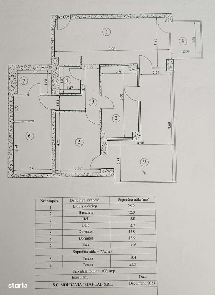 Apartament 3 camere premium, bucătărie închisă, Silk District-14