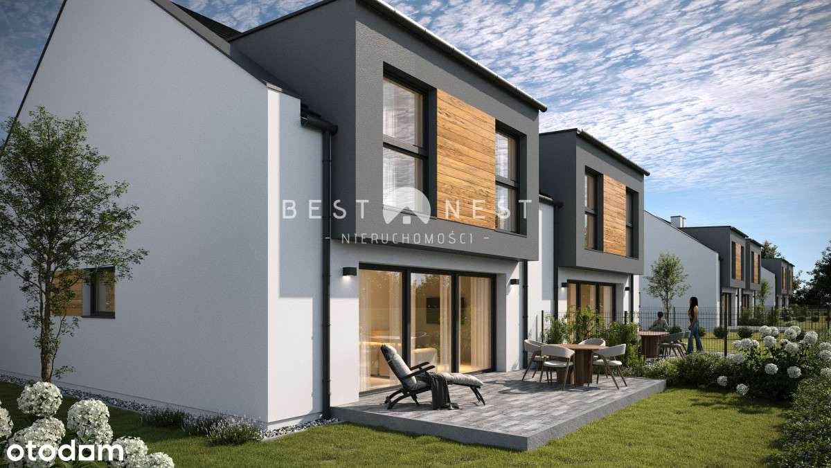 Nowoczesny dom z garażem w zabudowie bliźniaczej - Pełny obrazek: 5/18