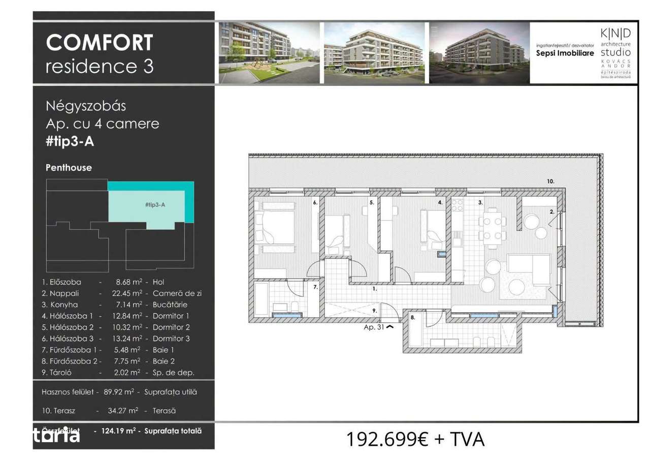 De vânzare Penthouse-uri exclusive noi în Sfântu Gheorghe-7