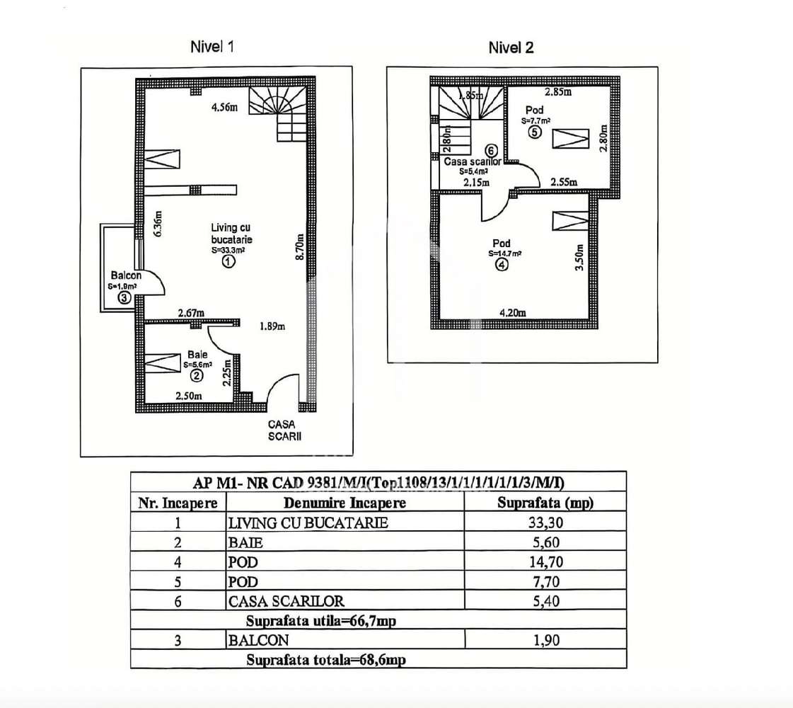Mansarda cu 3 camere, 39mp utili+pod amenajat 25mp, balcon, V. Aaron-15