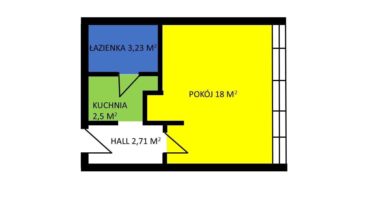 STARE MIASTO 380000ZŁ 24,90m2 piwnica 2,7m2 -1 pokój JANA KILIŃSKIEGO - Pełny obrazek: 3/3